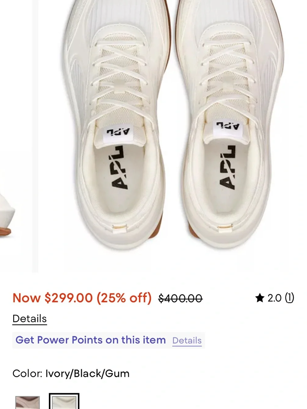 APL Men's White Athletic Lace-Up Sneakers